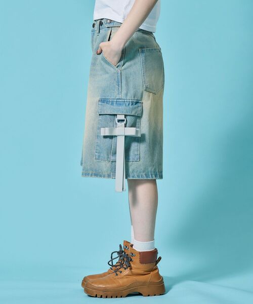 SEQUENZ(シークエンズ)の「※WEB限定 / リボンディテール / レディースリボンデニムショートパンツ / sqnz ribbon denim shorts(その他パンツ・レディース・サックスブルー/ブラック/その他1・LARGE/MEDIUM/SMALL)」の10枚目の写真