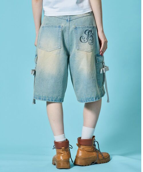 SEQUENZ(シークエンズ)の「※WEB限定 / リボンディテール / レディースリボンデニムショートパンツ / sqnz ribbon denim shorts(その他パンツ・レディース・サックスブルー/ブラック/その他1・LARGE/MEDIUM/SMALL)」の12枚目の写真