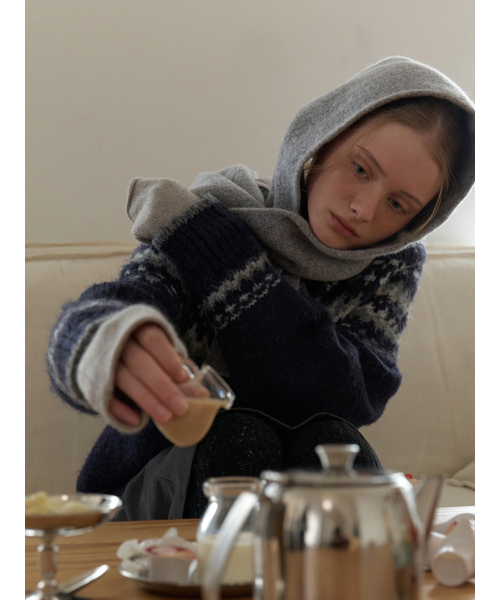 THEMITTEN(ザ・ミトン)の「Swed nordic cardigan (navy)(カーディガン/ボレロ・レディース・その他・FREE)」の3枚目の写真