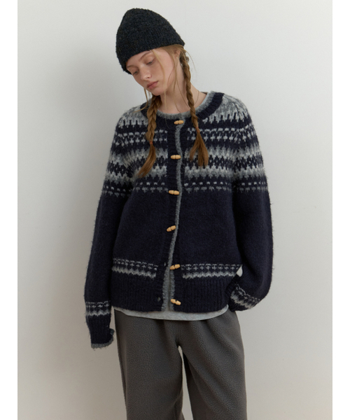 THEMITTEN(ザ・ミトン)の「Swed nordic cardigan (navy)(カーディガン/ボレロ・レディース・その他・FREE)」の5枚目の写真