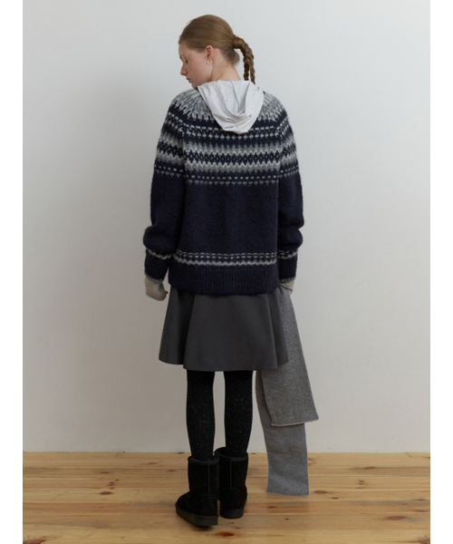 THEMITTEN(ザ・ミトン)の「Swed nordic cardigan (navy)(カーディガン/ボレロ・レディース・その他・FREE)」の6枚目の写真