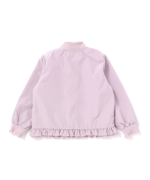 SLAP SLIP（スラップスリップ）の「リボン刺しゅう裾フレアタフタブルゾン(90~130cm)（ブルゾン・キッズ・パープル/オフホワイト・130cm/110cm/90cm/100cm/120cm）」の15枚目の写真