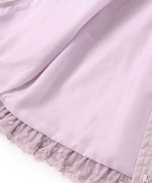 SLAP SLIP（スラップスリップ）の「リボン刺しゅう裾フレアタフタブルゾン(90~130cm)（ブルゾン・キッズ・パープル/オフホワイト・130cm/110cm/90cm/100cm/120cm）」の16枚目の写真