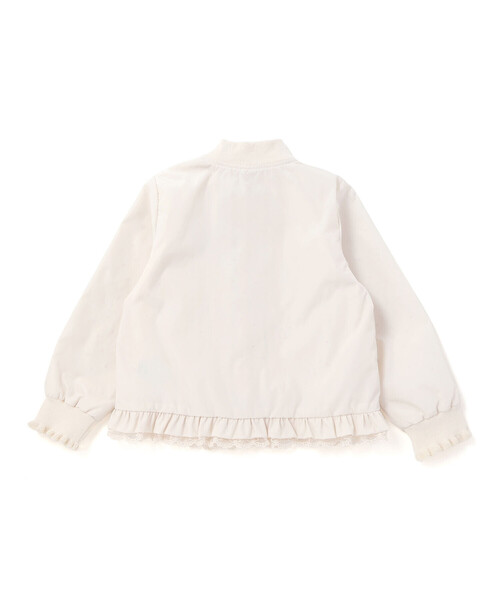 SLAP SLIP（スラップスリップ）の「リボン刺しゅう裾フレアタフタブルゾン(90~130cm)（ブルゾン・キッズ・パープル/オフホワイト・130cm/110cm/90cm/100cm/120cm）」の18枚目の写真