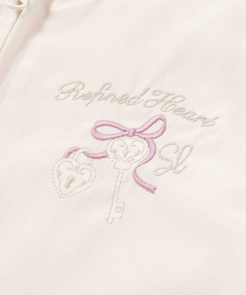 SLAP SLIP（スラップスリップ）の「リボン刺しゅう裾フレアタフタブルゾン(90~130cm)（ブルゾン・キッズ・パープル/オフホワイト・130cm/110cm/90cm/100cm/120cm）」の11枚目の写真