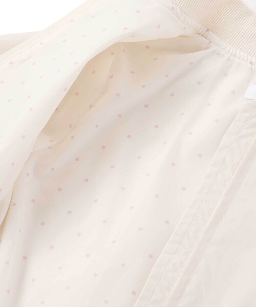 SLAP SLIP（スラップスリップ）の「リボン刺しゅう裾フレアタフタブルゾン(90~130cm)（ブルゾン・キッズ・パープル/オフホワイト・130cm/110cm/90cm/100cm/120cm）」の5枚目の写真