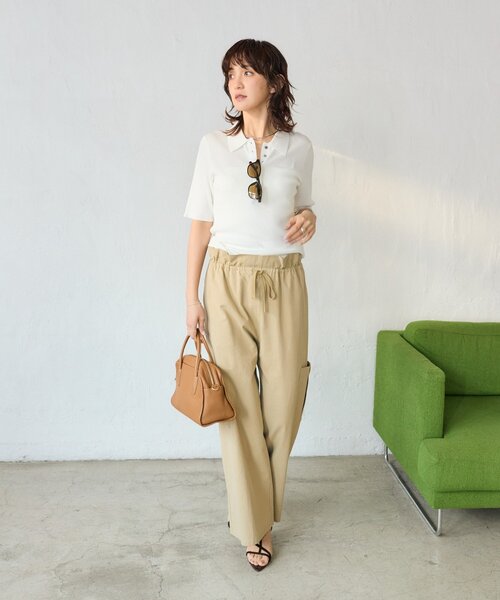 RIVE DROITE（リヴドロワ）の「予約【オンオフ使える】クールフィールポロニット（ニット/セーター・レディース・オフホワイト/グリーン/ブラック・FREE）」の18枚目の写真