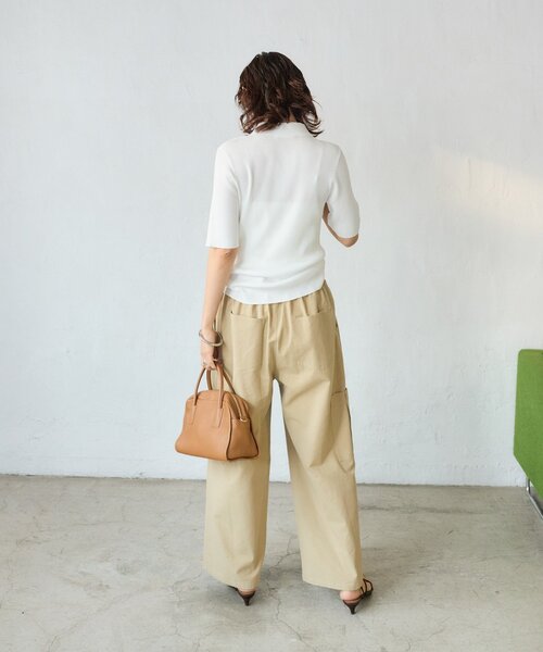 RIVE DROITE（リヴドロワ）の「予約【オンオフ使える】クールフィールポロニット（ニット/セーター・レディース・オフホワイト/グリーン/ブラック・FREE）」の21枚目の写真