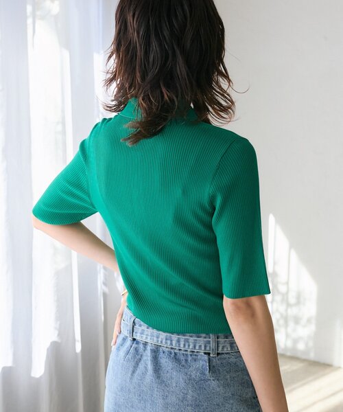 RIVE DROITE（リヴドロワ）の「予約【オンオフ使える】クールフィールポロニット（ニット/セーター・レディース・オフホワイト/グリーン/ブラック・FREE）」の14枚目の写真