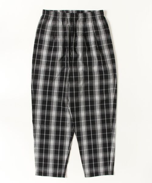 BURLAP OUTFITTER(バーラップアウトフィッター)の「BURLAP OUTFITTER 【バーラップアウトフィッター】 - SEERSUCKER PLAID TRACK PANT(その他パンツ・メンズ・ブラック系/ネイビー系/ホワイト×ブラック・LARGE/X-LARGE/MEDIUM)」の10枚目の写真