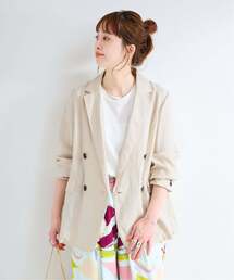 Simplicite（サンプリシテ）の「《追加4》手洗い可 / フレンチリネンテーラードジャケット（テーラードジャケット）」