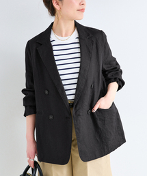 B.C STOCK（ベーセーストック）の「《追加4》手洗い可   フレンチリネンテーラードジャケット（テーラードジャケット）」