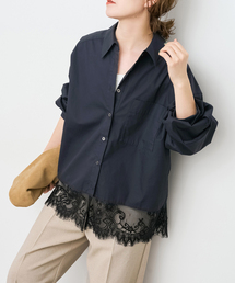 Spick & Span（スピックアンドスパン）の「《手洗い可   追加》レースタイプライターシャツ（シャツ/ブラウス）」