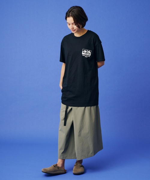 KAVU(カブー)の「KAVU/カブー Wrap skirt/ラップスカート(スカート・レディース・ネイビー/オリーブ/サンドグレー・ONE SIZE)」の8枚目の写真