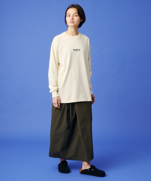 KAVU(カブー)の「KAVU/カブー Wrap skirt/ラップスカート(スカート・レディース・ネイビー/オリーブ/サンドグレー・ONE SIZE)」の16枚目の写真