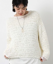 Gready Brilliant | テープヤーンハンドボートネックニット(ニット/セーター)
