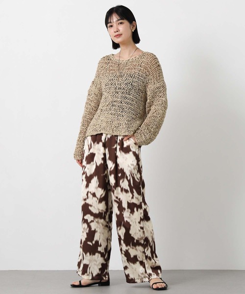 Gready Brilliant(グレディブリリアン)の「テープヤーンハンドボートネックニット(ニット/セーター・レディース・オフホワイト/ブラック/ベージュ・FREE)」の20枚目の写真