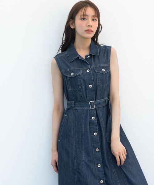 grove(グローブ)の「【貴島明日香さん着用】デニムフレアワンピース(ワンピース・レディース・ネイビー/ブラック・02/01/03/04/05)」の9枚目の写真