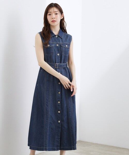 grove(グローブ)の「【貴島明日香さん着用】デニムフレアワンピース(ワンピース・レディース・ネイビー/ブラック・02/01/03/04/05)」の12枚目の写真
