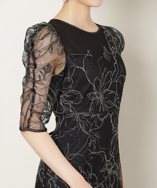 WILLSELECTION(ウィルセレクション)の「刺繍レースアシンメトリーマーメイドワンピース(ドレス・レディース・ピンク/ラベンダー/ブラック・FREE)」の11枚目の写真