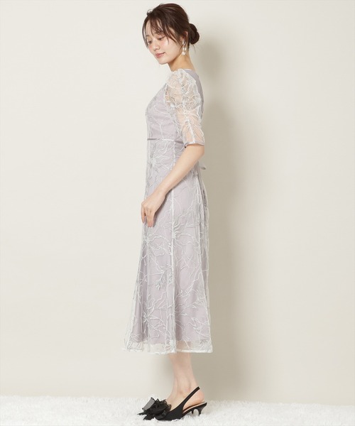 WILLSELECTION(ウィルセレクション)の「刺繍レースアシンメトリーマーメイドワンピース(ドレス・レディース・ピンク/ラベンダー/ブラック・FREE)」の14枚目の写真
