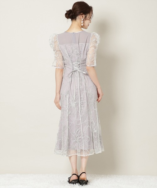 WILLSELECTION(ウィルセレクション)の「刺繍レースアシンメトリーマーメイドワンピース(ドレス・レディース・ピンク/ラベンダー/ブラック・FREE)」の15枚目の写真