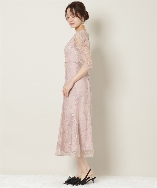 WILLSELECTION(ウィルセレクション)の「刺繍レースアシンメトリーマーメイドワンピース(ドレス・レディース・ピンク/ラベンダー/ブラック・FREE)」の20枚目の写真