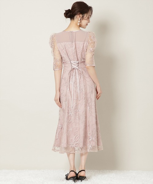 WILLSELECTION(ウィルセレクション)の「刺繍レースアシンメトリーマーメイドワンピース(ドレス・レディース・ピンク/ラベンダー/ブラック・FREE)」の21枚目の写真