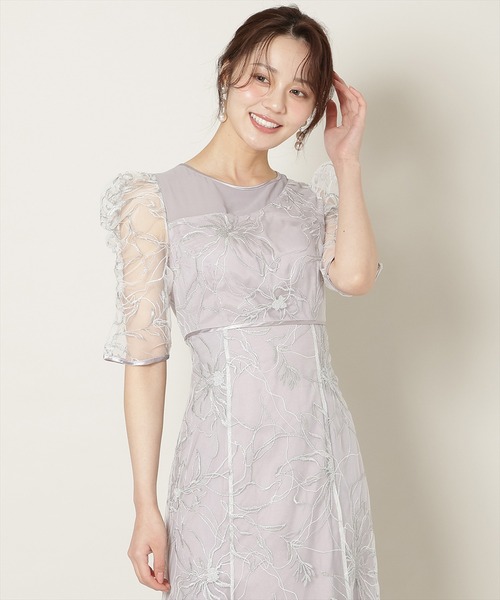 WILLSELECTION(ウィルセレクション)の「刺繍レースアシンメトリーマーメイドワンピース(ドレス・レディース・ピンク/ラベンダー/ブラック・FREE)」の7枚目の写真