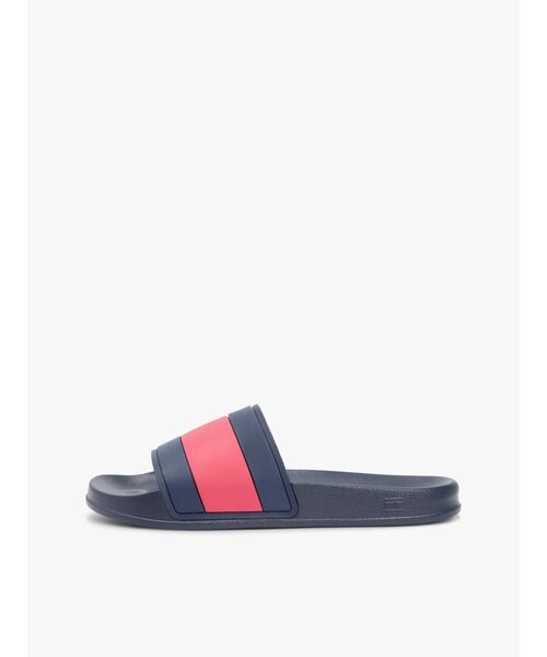 TOMMY HILFIGER(トミーヒルフィガー)の「ヒルフィガーフラッグプールスライドサンダル(サンダル・メンズ・ホワイト/マルチ・26.5cm/25cm/26cm/27.5cm)」の14枚目の写真