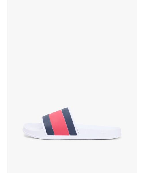 TOMMY HILFIGER(トミーヒルフィガー)の「ヒルフィガーフラッグプールスライドサンダル(サンダル・メンズ・ホワイト/マルチ・26.5cm/25cm/26cm/27.5cm)」の8枚目の写真