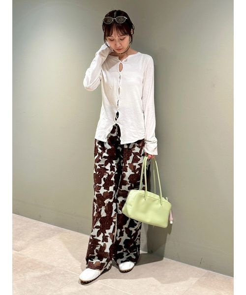 emmi(エミ)の「ジャガードタックパンツ【セットアップ対応】(その他パンツ・レディース・ミント/アイボリー・0/1)」の22枚目の写真