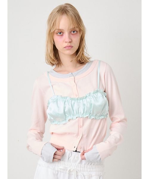 SORIN(ソリン )の「Layered Like Cardigan/レイヤードライクカーディガン(カーディガン/ボレロ・レディース・ライトピンク/ライトグレー/ダークグレー・38)」の22枚目の写真