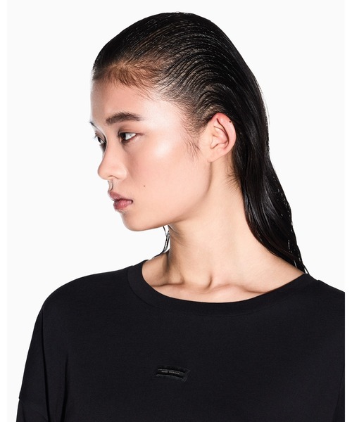 ARMANI EXCHANGE(アルマーニエクスチェンジ)の「【A|X アルマーニ エクスチェンジ】WE ウエストマーク 半袖クルーネックTシャツワンピース(EC限定カラー含)(ワンピース・レディース・ホワイト/ブラック・MEDIUM/SMALL/X-LARGE/X-SMALL/LARGE)」の6枚目の写真