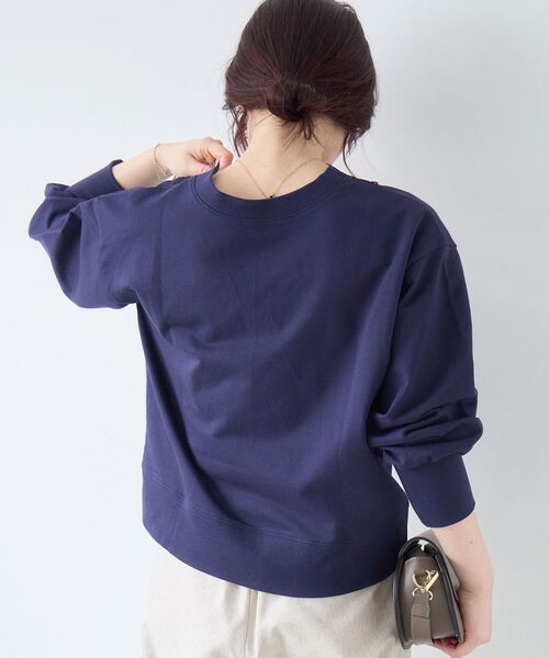 le.coeur blanc（ルクールブラン）の「レースデザインスウェットプルオーバー（スウェット・レディース・ネイビー/グレー・38）」の7枚目の写真