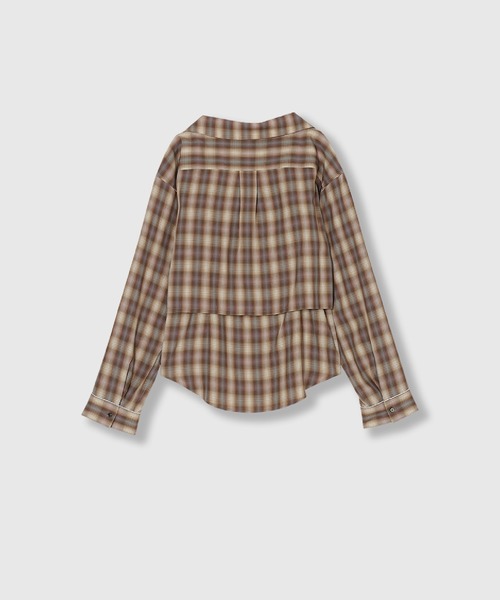 THINGS THAT MATTER（シングス ザット マター）の「CHECK PIPING SHIRT ENSEMBLE / チェック パイピング シャツ アンサンブル（シャツ/ブラウス・レディース・チェック・FREE）」の2枚目の写真