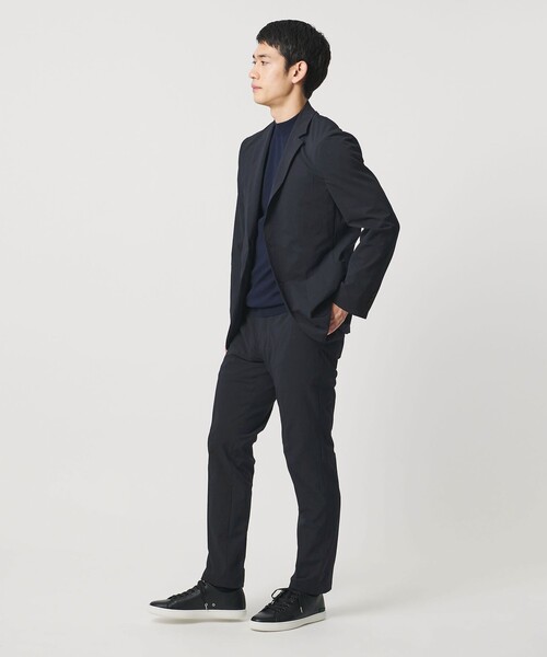 UNITED ARROWS(ユナイテッドアローズ)の「ドビー ノープリーツ テーパード パンツ UA COZY ウォッシャブル タテヨコストレッチ 防しわ 撥水(スラックス・メンズ・グレー系/ネイビー・L/M/XL/XXXL/XXL/S)」の5枚目の写真