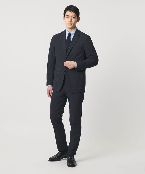 UNITED ARROWS(ユナイテッドアローズ)の「ドビー ノープリーツ テーパード パンツ UA COZY ウォッシャブル タテヨコストレッチ 防しわ 撥水(スラックス・メンズ・グレー系/ネイビー・L/M/XL/XXXL/XXL/S)」の6枚目の写真