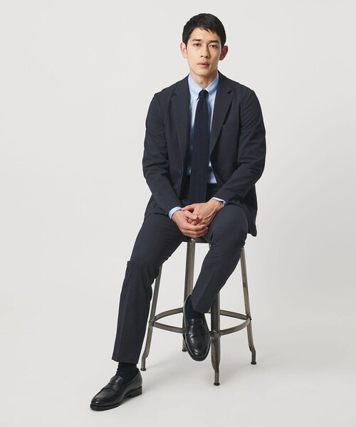 UNITED ARROWS(ユナイテッドアローズ)の「ドビー ノープリーツ テーパード パンツ UA COZY ウォッシャブル タテヨコストレッチ 防しわ 撥水(スラックス・メンズ・グレー系/ネイビー・L/M/XL/XXXL/XXL/S)」の7枚目の写真