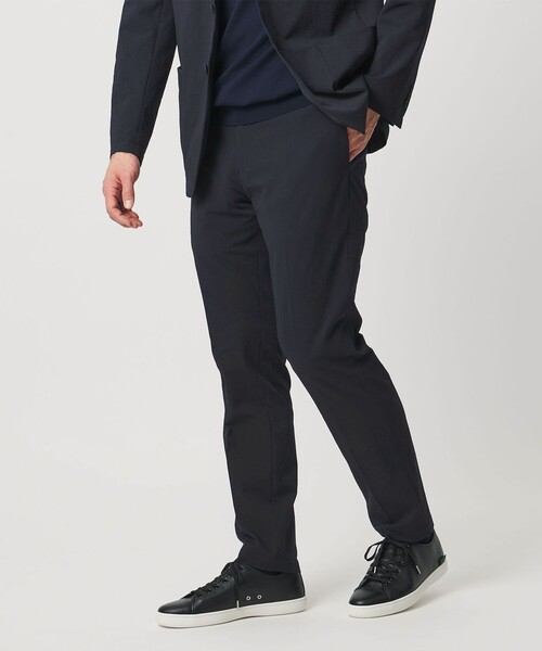 UNITED ARROWS(ユナイテッドアローズ)の「ドビー ノープリーツ テーパード パンツ UA COZY ウォッシャブル タテヨコストレッチ 防しわ 撥水(スラックス・メンズ・グレー系/ネイビー・L/M/XL/XXXL/XXL/S)」の1枚目の写真