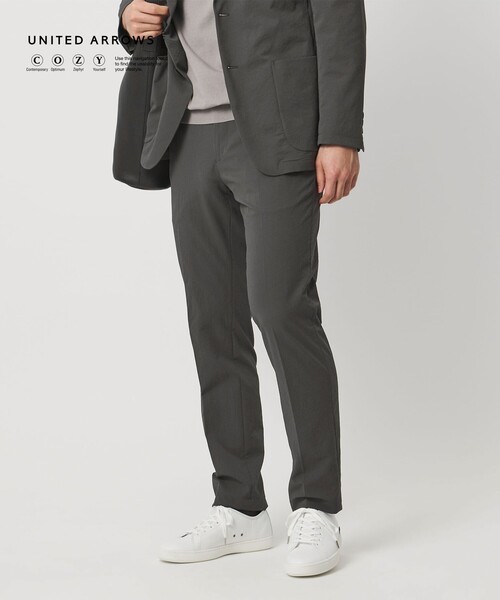 UNITED ARROWS(ユナイテッドアローズ)の「ドビー ノープリーツ テーパード パンツ UA COZY ウォッシャブル タテヨコストレッチ 防しわ 撥水(スラックス・メンズ・グレー系/ネイビー・L/M/XL/XXXL/XXL/S)」の3枚目の写真