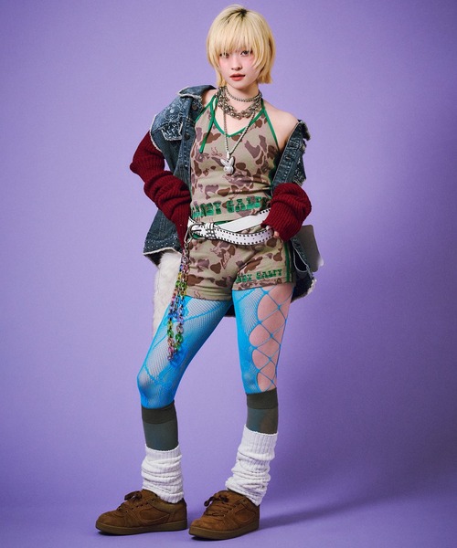 GALFY（ガルフィー）の「GALFY-ハデカモキャミ（キャミソール・レディース・ピンク/カーキ・FREE）」の16枚目の写真