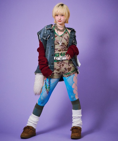 GALFY（ガルフィー）の「GALFY-ハデカモキャミ（キャミソール・レディース・ピンク/カーキ・FREE）」の19枚目の写真