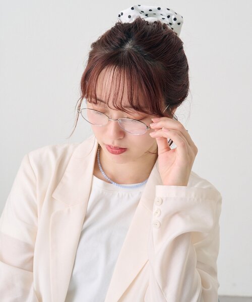 mystic（ミスティック）の「マーブルテンプルメガネ（メガネ・レディース・シルバー・ONE SIZE）」の2枚目の写真