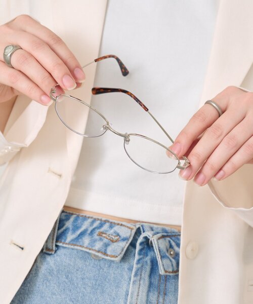 mystic（ミスティック）の「マーブルテンプルメガネ（メガネ・レディース・シルバー・ONE SIZE）」の6枚目の写真