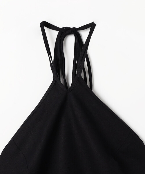 BASERANGE（ベースレンジ）の「Baserange/ベースレンジ MAR TOP / TOMA-WS-000 / ワイルドシルク ホルターネックトップス（キャミソール・レディース・ブラック・SMALL）」の3枚目の写真