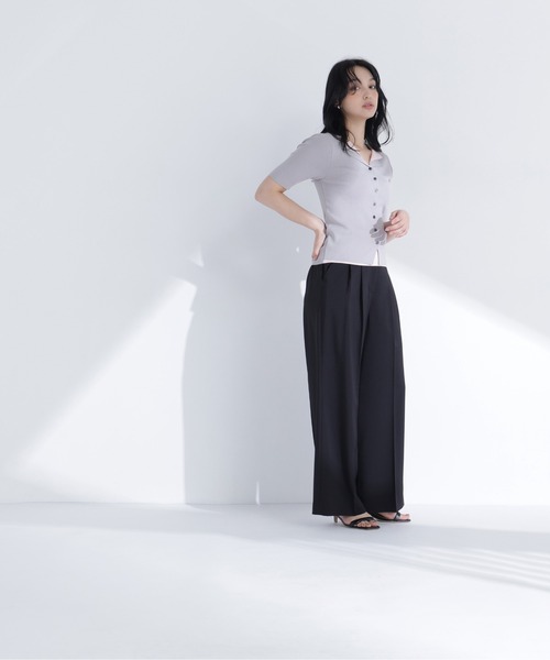 NATURAL BEAUTY BASIC(ナチュラルビューティーベーシック)の「レイヤードライクスキッパーニット(ニット/セーター・レディース・ネイビー系/ブルー系その他2/グレー系その他・FREE)」の6枚目の写真