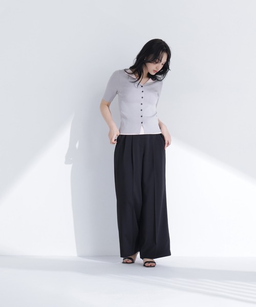NATURAL BEAUTY BASIC(ナチュラルビューティーベーシック)の「レイヤードライクスキッパーニット(ニット/セーター・レディース・ネイビー系/ブルー系その他2/グレー系その他・FREE)」の8枚目の写真