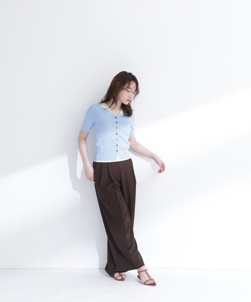 NATURAL BEAUTY BASIC(ナチュラルビューティーベーシック)の「レイヤードライクスキッパーニット(ニット/セーター・レディース・ネイビー系/ブルー系その他2/グレー系その他・FREE)」の19枚目の写真