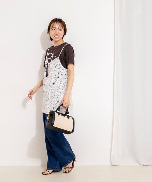 NOLLEY’S（ノーリーズ）の「ウォッシャブルレースキャミチュニック（シャツ/ブラウス・レディース・グリーン/ホワイト・38）」の7枚目の写真